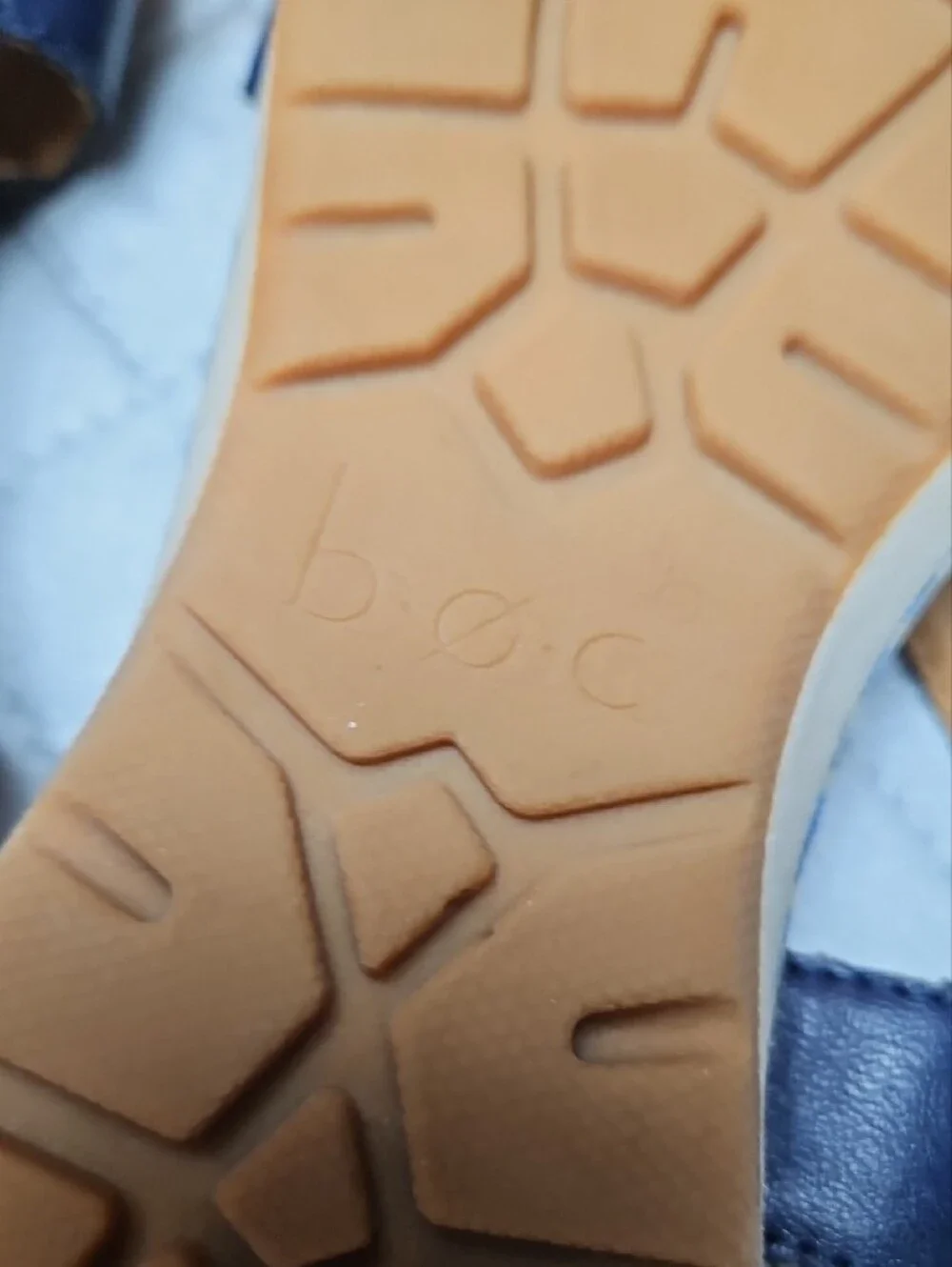 b.o.c. Navy Leather Cross-Strap Sandals